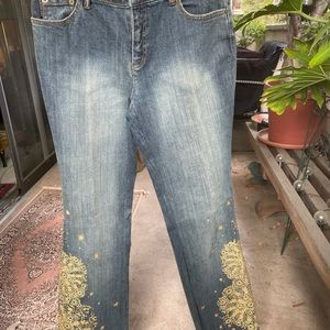 DKNY JEANS With the gold appliqué down each leg